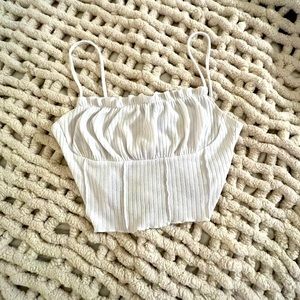 SHEIN White Crop Tank Top